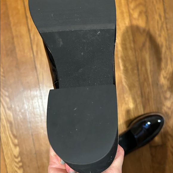 Eileen Fisher Shiny Black Loafers - Picture 6 of 8